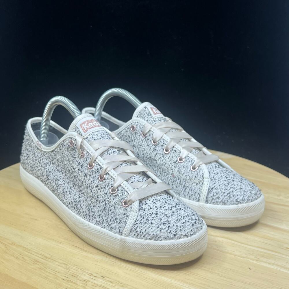KEDS Women’s Kickstart Two-Tone Boucle White Sneakers Size 8.5 - Picture 3 of 7